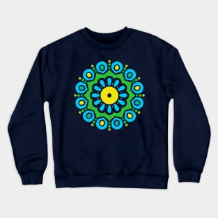 Colorful Blue Mandala Crewneck Sweatshirt